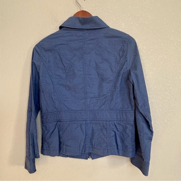 Coldwater Creek Blue Lightweight Jacket Women’s Petite 6 Shaped Fit Shaoed Fit - Picture 2 of 6